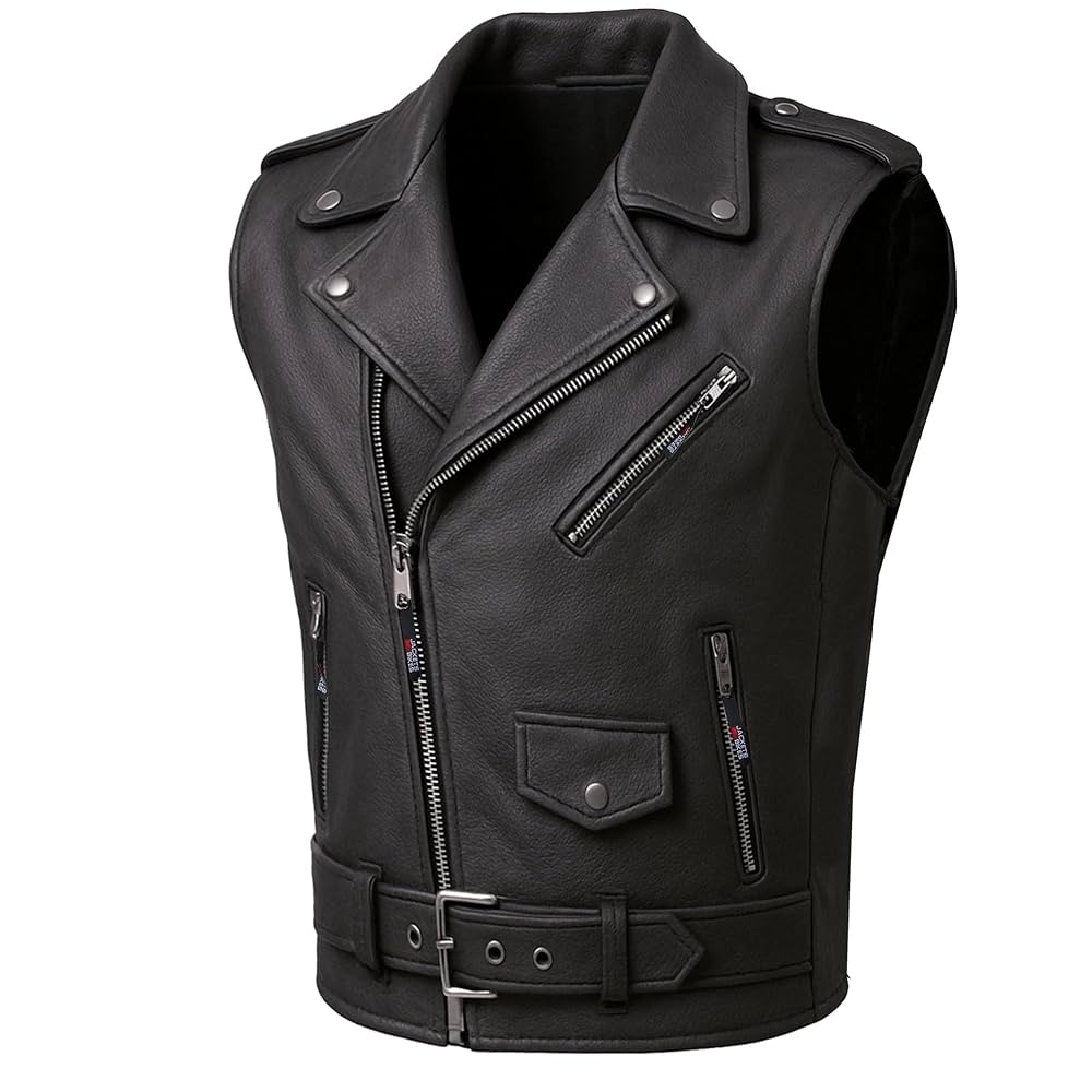 ジャケット・アウター vintage cross laceup design leather vest Open Women's Leather Vest - Boutique of Leathers/Open